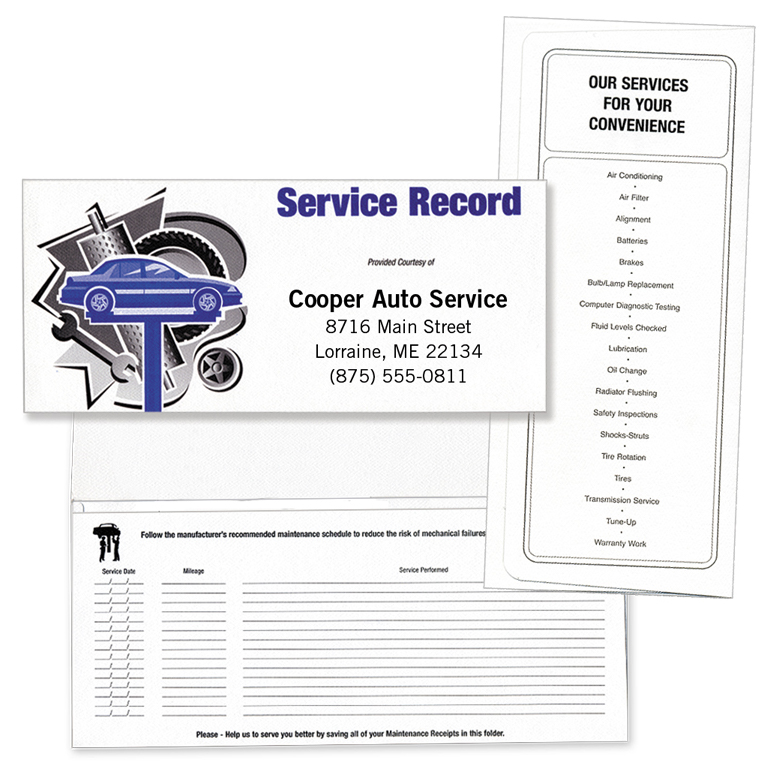 01-01-090 Service Record Document Folder