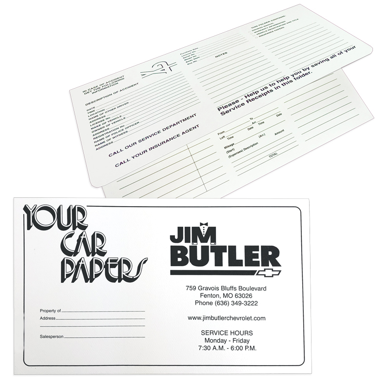 02-01-024 Your Car Papers Document Folder