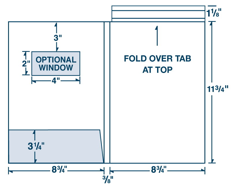 Tax Folder with Fold Down Tab