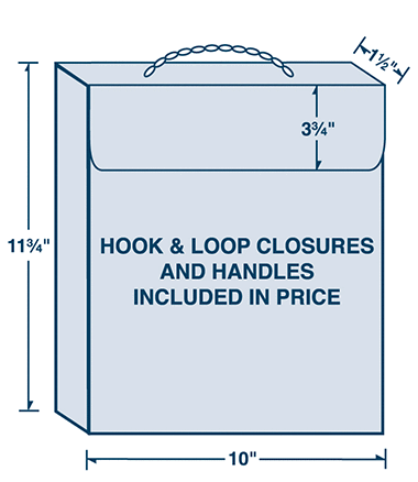 1 1/2" Capacity Vertical Tote with Handle