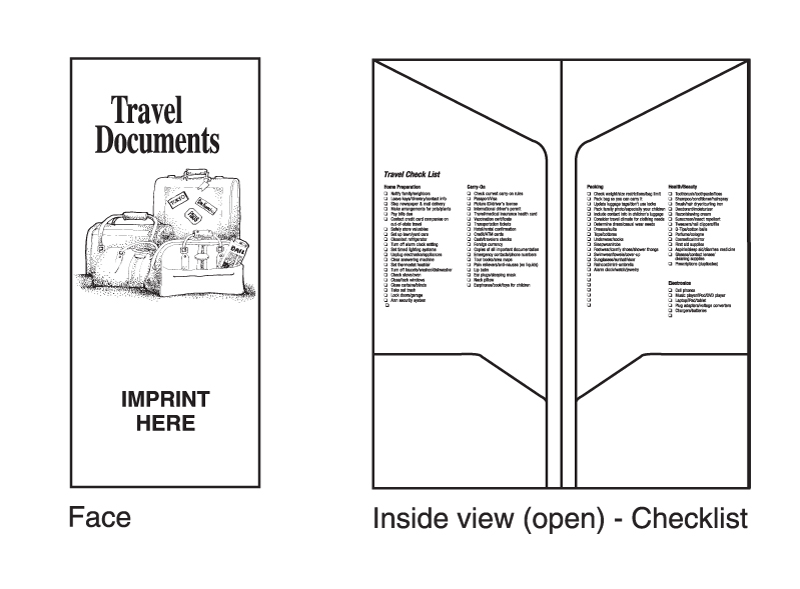 Travel Suitcase Passport Folder