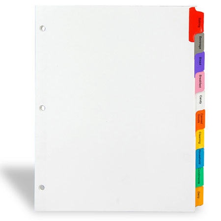 Smead Viewables Three-ring Binder Index Dividers, 1/3-cut Tab, Letter Size,  White, 75 Per Box (89413) : Target